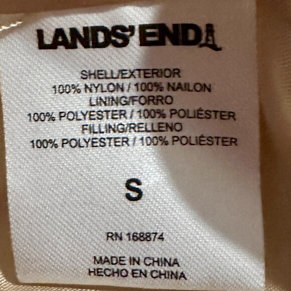 Lands' End Women's Jacket With Vest Size S Tan Water Resistant Lightweight NEW - Picture 6 of 16